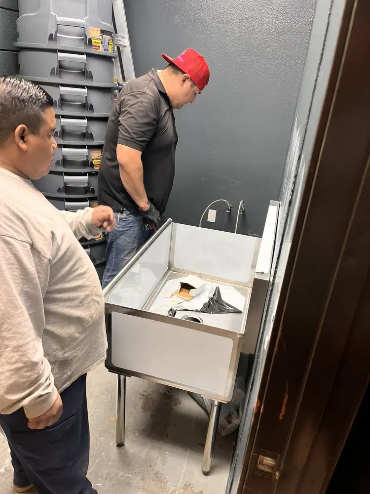Commercial plumbing and sink installation in Covered Bridge
